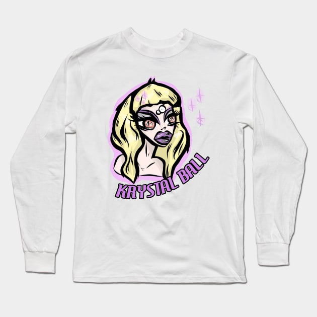 Krystal Ball - Blonde Bombshell Long Sleeve T-Shirt by krystalballdiva